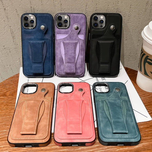 جراب هاتف من الجلد مع حامل بطاقات دوار جانبي، مناسب لأجهزة iPhone 12 Pro وiPhone 12 وiPhone 11 Pro Max وiPhone 11 Pro وiPhone 11