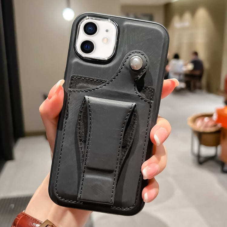 جراب هاتف من الجلد مع حامل بطاقات دوار جانبي، مناسب لأجهزة iPhone 12 Pro وiPhone 12 وiPhone 11 Pro Max وiPhone 11 Pro وiPhone 11