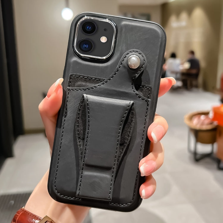 جراب هاتف من الجلد مع حامل بطاقات دوار جانبي، مناسب لأجهزة iPhone 12 Pro وiPhone 12 وiPhone 11 Pro Max وiPhone 11 Pro وiPhone 11