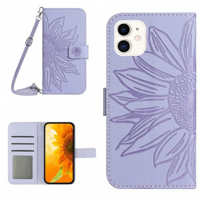 جراب هاتف جلدي قلاب بنمط زهرة الشمس، مناسب لأجهزة iPhone 11 وiPhone 11 Pro وiPhone 11 Pro Max وiPhone 12 mini
