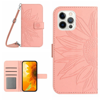 جراب هاتف جلدي قلاب بنمط زهرة الشمس، مناسب لأجهزة iPhone 12 Pro وiPhone 12 Pro Max وiPhone 13 وiPhone 13 mini