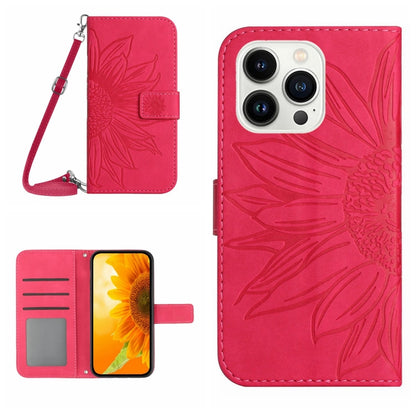 جراب هاتف جلدي قلاب بنمط زهرة الشمس، مناسب لأجهزة iPhone 14 Pro وiPhone 14 Pro Max وiPhone X / XS وiPhone XR
