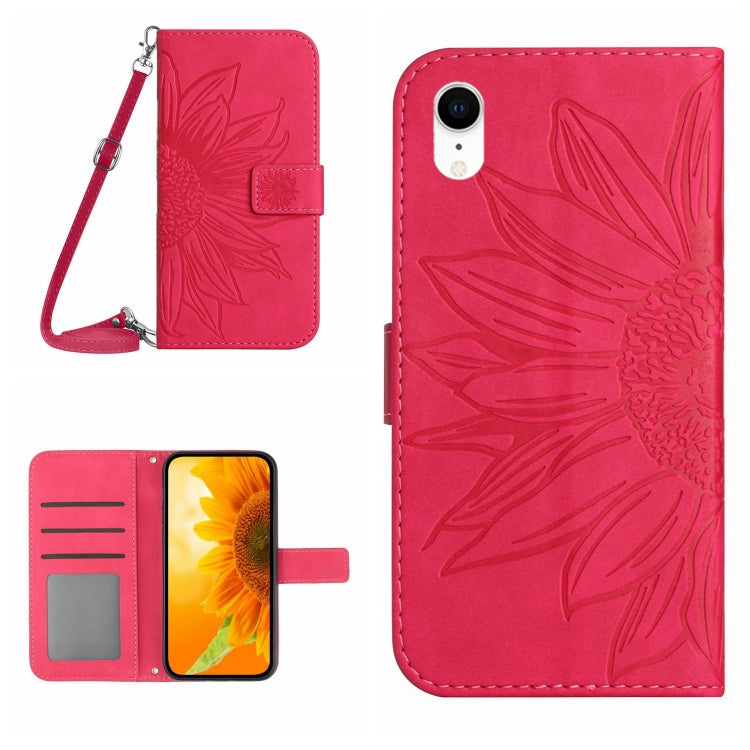 جراب هاتف جلدي قلاب بنمط زهرة الشمس، مناسب لأجهزة iPhone 14 Pro وiPhone 14 Pro Max وiPhone X / XS وiPhone XR