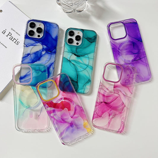 Marble Dual-side Laminating Magsafe Phone Case, For iPhone 14 Plus, For iPhone 14 Pro, For iPhone 14 Pro Max