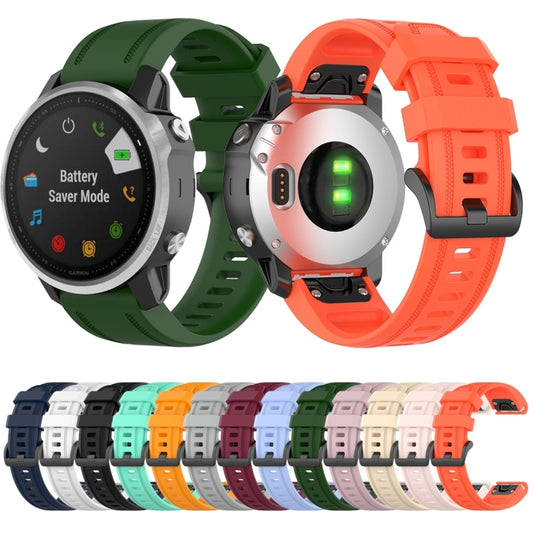 For Garmin Fenix 6S 20mm Quick Release Official Texture Wrist Strap Watchband, with Plastic Button, with Metal Button