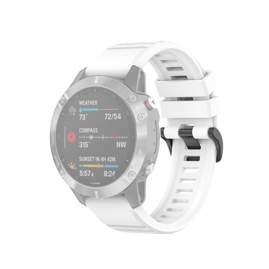 For Garmin Fenix 6 22mm Quick Release Official Texture Wrist Strap Watchband, with Plastic Button, with Metal Button