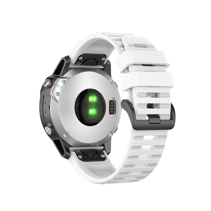 For Garmin Fenix 6 22mm Quick Release Official Texture Wrist Strap Watchband, with Plastic Button, with Metal Button