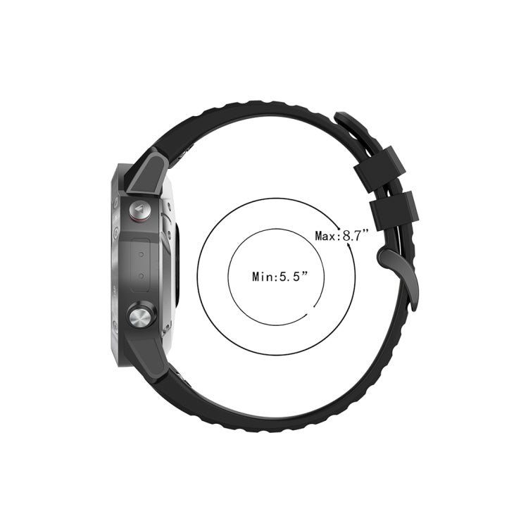 For Garmin Fenix 6 22mm Quick Release Official Texture Wrist Strap Watchband, with Plastic Button, with Metal Button