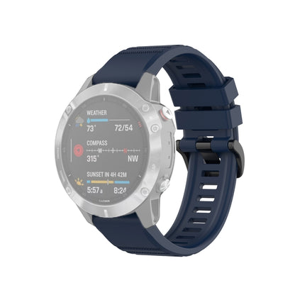 For Garmin Fenix 6 22mm Quick Release Official Texture Wrist Strap Watchband, with Plastic Button, with Metal Button
