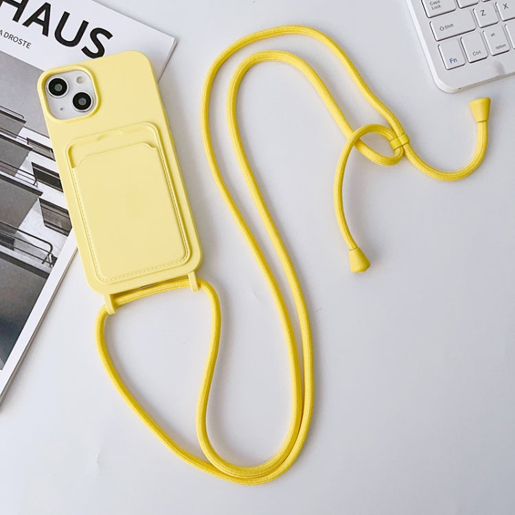 Crossbody Lanyard Elastic Silicone Card Holder Phone Case, For iPhone 14, For iPhone 14 Plus, For iPhone 14 Pro