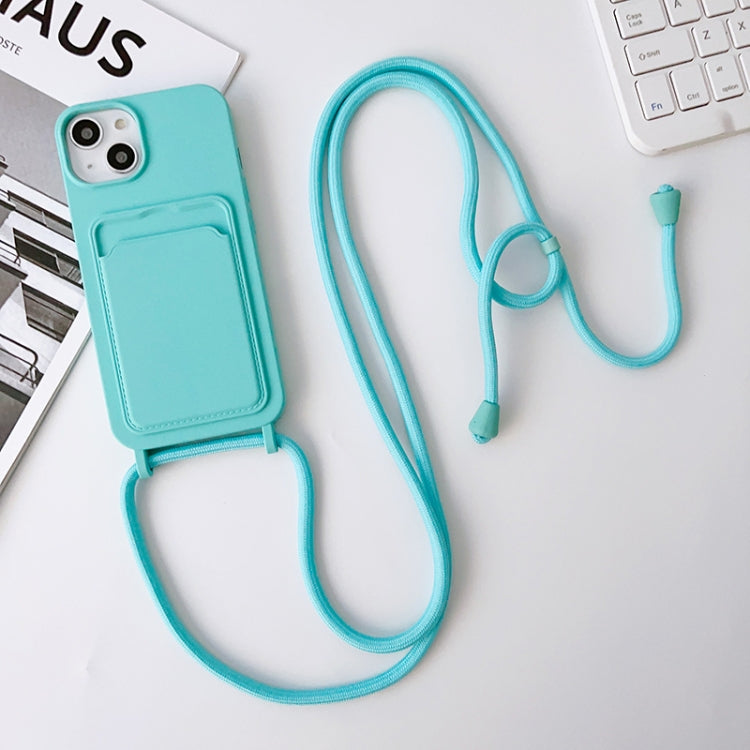 Crossbody Lanyard Elastic Silicone Card Holder Phone Case, For iPhone 14, For iPhone 14 Plus, For iPhone 14 Pro