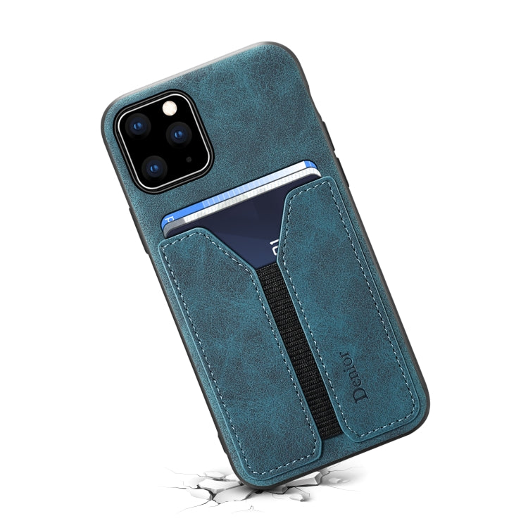 Denior DV Elastic Card PU Back Cover Phone Case, For iPhone 11 Pro, For iPhone 11 Pro Max, For iPhone X / XS, For iPhone XR, For iPhone XS Max, For iPhone SE 2022 / SE 2020 / 7 / 8, For iPhone 7 Plus / 8 Plus