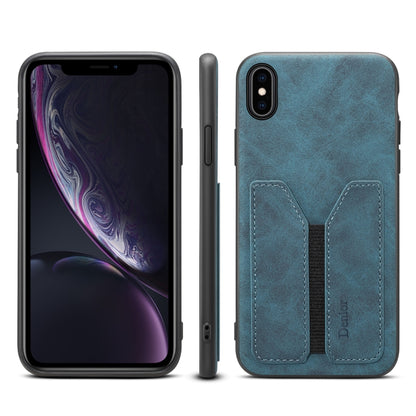 Denior DV Elastic Card PU Back Cover Phone Case, For iPhone 11 Pro, For iPhone 11 Pro Max, For iPhone X / XS, For iPhone XR, For iPhone XS Max, For iPhone SE 2022 / SE 2020 / 7 / 8, For iPhone 7 Plus / 8 Plus