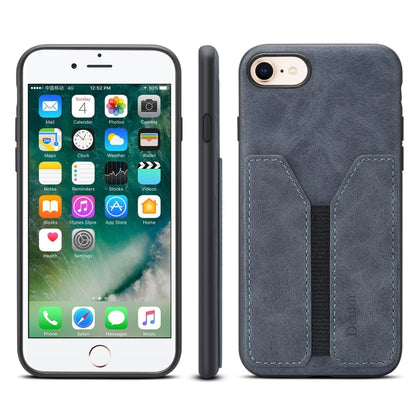 Denior DV Elastic Card PU Back Cover Phone Case, For iPhone 11 Pro, For iPhone 11 Pro Max, For iPhone X / XS, For iPhone XR, For iPhone XS Max, For iPhone SE 2022 / SE 2020 / 7 / 8, For iPhone 7 Plus / 8 Plus