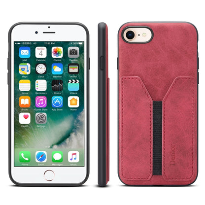Denior DV Elastic Card PU Back Cover Phone Case, For iPhone 11 Pro, For iPhone 11 Pro Max, For iPhone X / XS, For iPhone XR, For iPhone XS Max, For iPhone SE 2022 / SE 2020 / 7 / 8, For iPhone 7 Plus / 8 Plus