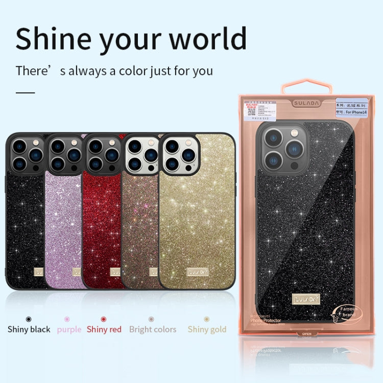جراب هاتف SULADA لامع من الجلد PC+TPU، مناسب لأجهزة iPhone 14 وiPhone 14 Plus وiPhone 14 Pro وiPhone 14 Pro Max