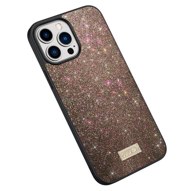 جراب هاتف SULADA لامع من الجلد PC+TPU، مناسب لأجهزة iPhone 14 وiPhone 14 Plus وiPhone 14 Pro وiPhone 14 Pro Max