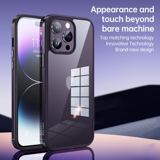 جراب هاتف SULADA بإطار معدني + زجاج نانو + TPU، لهاتف iPhone 14، وiPhone 14 Plus، وiPhone 14 Pro، وiPhone 14 Pro Max