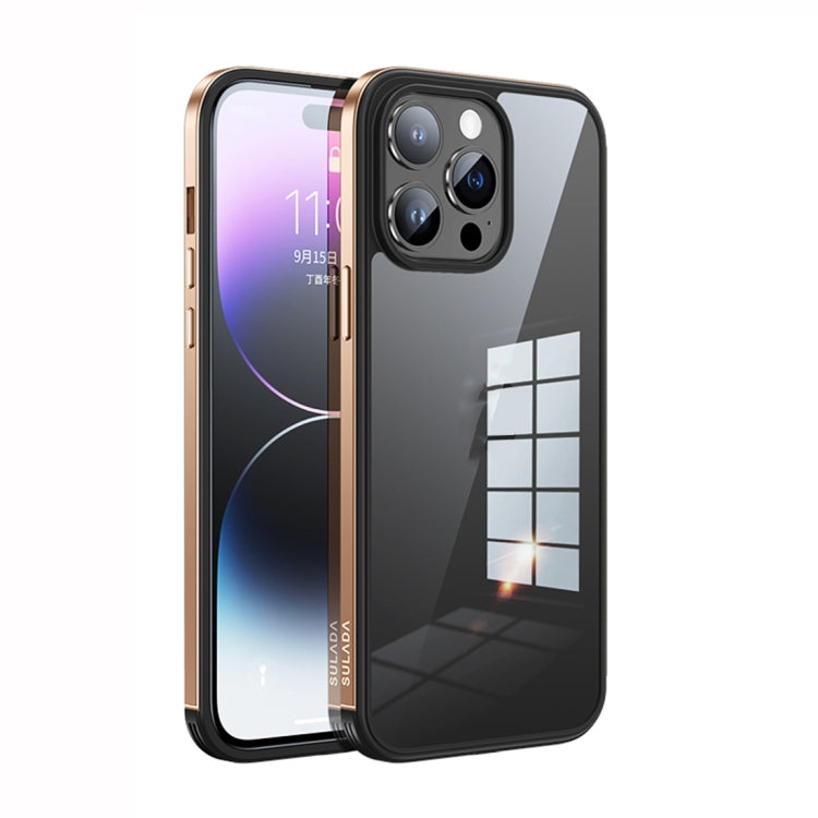 جراب هاتف SULADA بإطار معدني + زجاج نانو + TPU، لهاتف iPhone 14، وiPhone 14 Plus، وiPhone 14 Pro، وiPhone 14 Pro Max