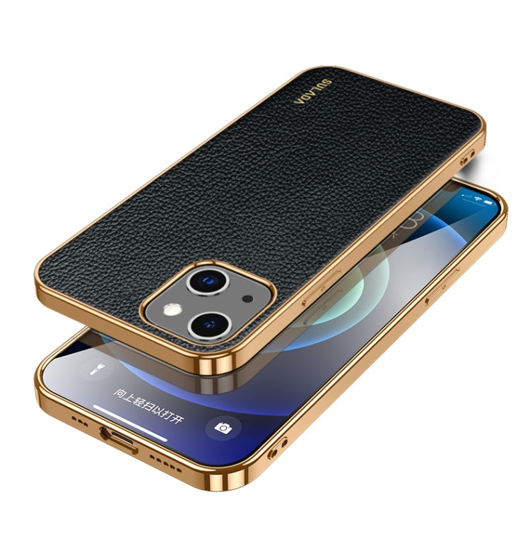 جراب هاتف SULADA مقاوم للصدمات من مادة TPU + جلد يدوي الصنع، لهاتف iPhone 14، وiPhone 14 Plus، وiPhone 14 Pro، وiPhone 14 Pro Max