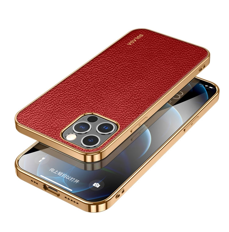 جراب هاتف SULADA مقاوم للصدمات من مادة TPU + جلد يدوي الصنع، لهاتف iPhone 14، وiPhone 14 Plus، وiPhone 14 Pro، وiPhone 14 Pro Max