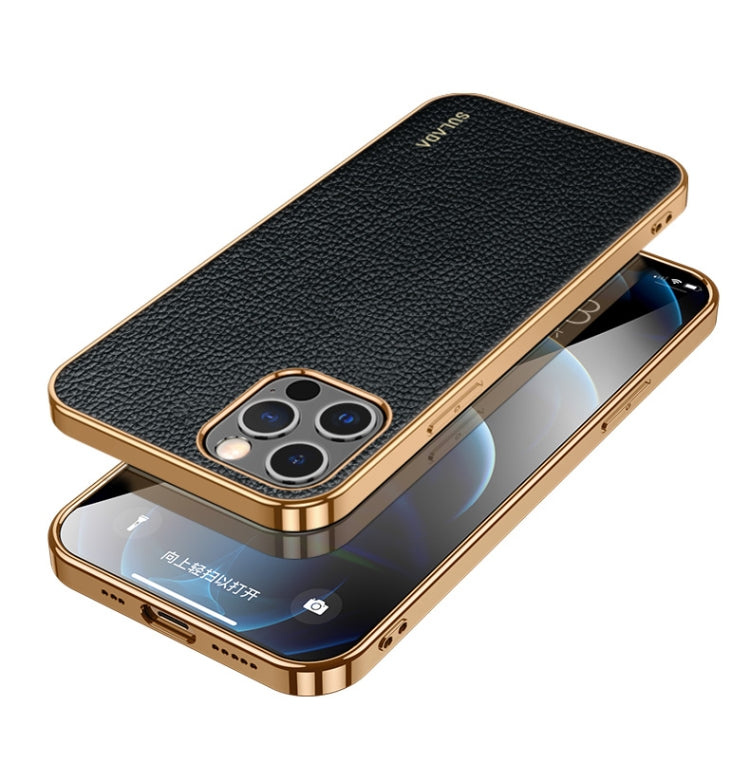 جراب هاتف SULADA مقاوم للصدمات من مادة TPU + جلد يدوي الصنع، لهاتف iPhone 14، وiPhone 14 Plus، وiPhone 14 Pro، وiPhone 14 Pro Max