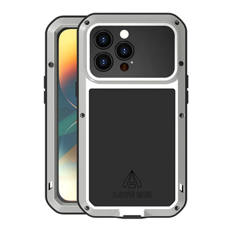 جراب هاتف معدني مقاوم للصدمات والماء والغبار من LOVE MEI، لهاتف iPhone 14، وiPhone 14 Plus، وiPhone 14 Pro، وiPhone 14 Pro Max