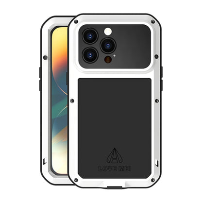 جراب هاتف معدني مقاوم للصدمات والماء والغبار من LOVE MEI، لهاتف iPhone 14، وiPhone 14 Plus، وiPhone 14 Pro، وiPhone 14 Pro Max