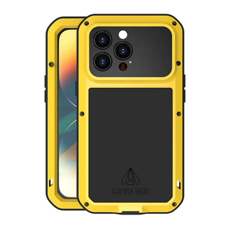 جراب هاتف معدني مقاوم للصدمات والماء والغبار من LOVE MEI، لهاتف iPhone 14، وiPhone 14 Plus، وiPhone 14 Pro، وiPhone 14 Pro Max