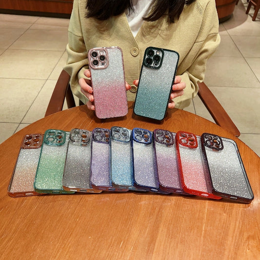 جراب هاتف TPU لامع شفاف بألوان متدرجة، لهاتف iPhone 6 Plus / 6s Plus، لهاتف iPhone 6 / 6s