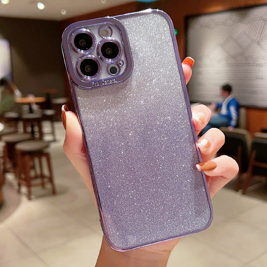 جراب هاتف TPU لامع شفاف بألوان متدرجة، مناسب لأجهزة iPhone XR وiPhone X وXS وiPhone 7 Plus و8 Plus وiPhone 7 و8 وSE 2020