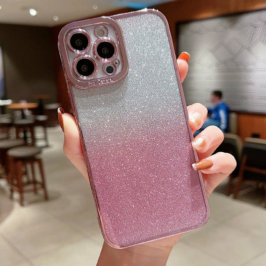 جراب هاتف TPU لامع شفاف بألوان متدرجة، مناسب لهاتف iPhone 13 Pro Max، وiPhone 13 mini، وiPhone 13 Pro، وiPhone 13
