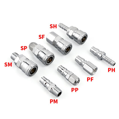 10pcs C-type Self-lock Air Tube Pneumatic Quick Fitting Connector, PF-20, PF-30, PF-40, PH-20, PH-30, PH-40, PM-20, PM-30, PM-40, PP-20, PP-30, PP-40, SF-20, SF-30, SF-40, SH-20, SH-30, SH-40, SM-20, SM-30, SM-40, SP-20, SP-30, SP-40, SF+PF-20, SF+PF-3...