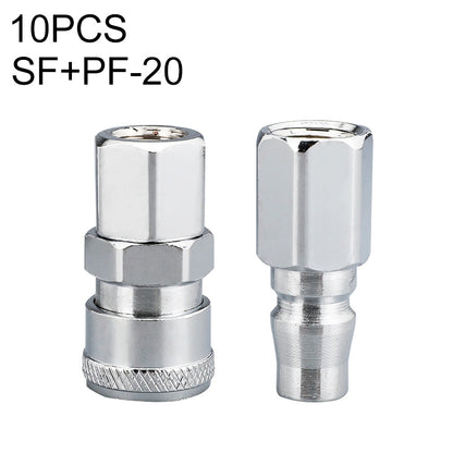 10pcs C-type Self-lock Air Tube Pneumatic Quick Fitting Connector, PF-20, PF-30, PF-40, PH-20, PH-30, PH-40, PM-20, PM-30, PM-40, PP-20, PP-30, PP-40, SF-20, SF-30, SF-40, SH-20, SH-30, SH-40, SM-20, SM-30, SM-40, SP-20, SP-30, SP-40, SF+PF-20, SF+PF-3...