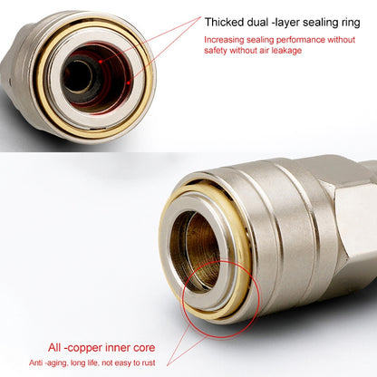 C-type Self-lock Pneumatic Components, Two Way, Triplet, Two Way G1/2, Triplet G1/2