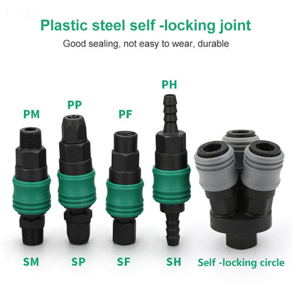 10pcs Plastic Steel C-type Self-lock Pneumatic Components, SF+PF-20, SF+PF-30, SF+PF-40, SH+PH-20, SH+PH-30, SH+PH-40, SM+PM-20, SM+PM-30, SM+PM-40, SP+PP-20, SP+PP-30, SP+PP-40, Round Triplet