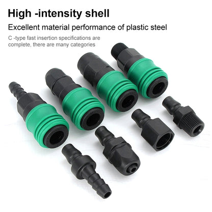 10pcs Plastic Steel C-type Self-lock Pneumatic Components, SF+PF-20, SF+PF-30, SF+PF-40, SH+PH-20, SH+PH-30, SH+PH-40, SM+PM-20, SM+PM-30, SM+PM-40, SP+PP-20, SP+PP-30, SP+PP-40, Round Triplet