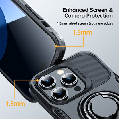 JOYROOM PC + TPU Dual-layer Shockproof Phone Case with Rotating Holder, For iPhone 14, For iPhone 14 Pro, For iPhone 14 Plus