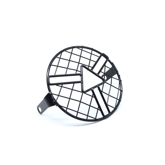 Motorcycle Headlight Arrowhead Grill Guard Retro Round Lamp Grill Cover, Arrowhead Grill Guard
