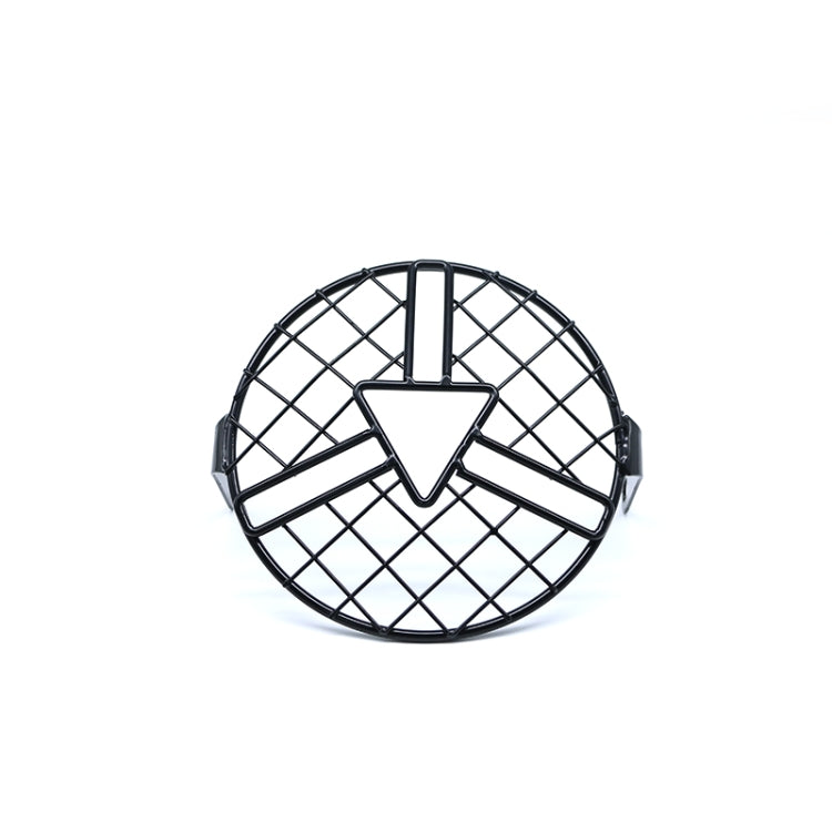 Motorcycle Headlight Arrowhead Grill Guard Retro Round Lamp Grill Cover, Arrowhead Grill Guard