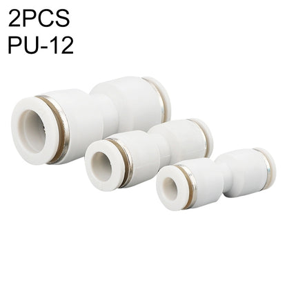PU-12 LAIZE 2pcs PU Straight Pneumatic Quick Fitting Connector, PU-4 (10pcs), PU-6 (10pcs), PU-8 (10pcs), PU-10 (10pcs), PU-12 (2pcs), PU-16 (2pcs)
