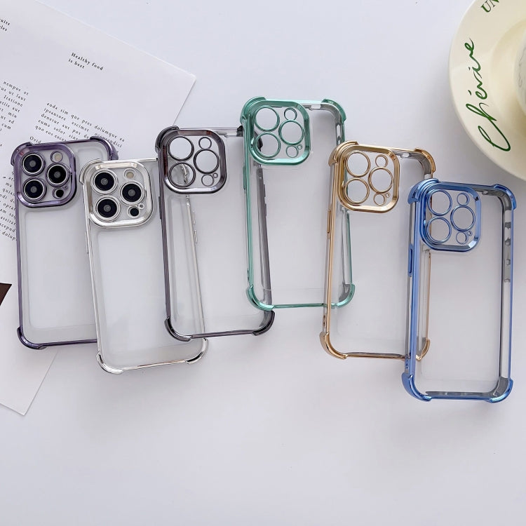 جراب هاتف فضائي مقاوم للصدمات بأربع زوايا مطلي بالكهرباء، مناسب لهاتف iPhone 11 Pro