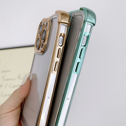 جراب هاتف فضائي مقاوم للصدمات بأربع زوايا مطلي بالكهرباء، مناسب لهاتف iPhone 11 Pro