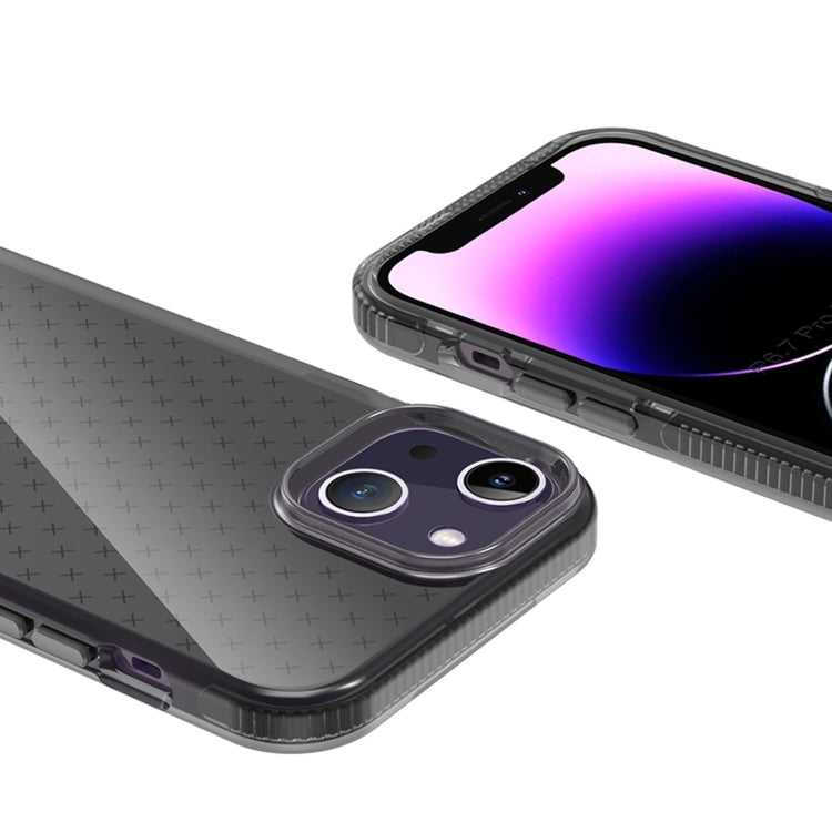 جراب هاتف شفاف من مادة TPU بنمط شبكي، مناسب لأجهزة iPhone 14 وiPhone 14 Plus وiPhone 14 Pro وiPhone 14 Pro Max