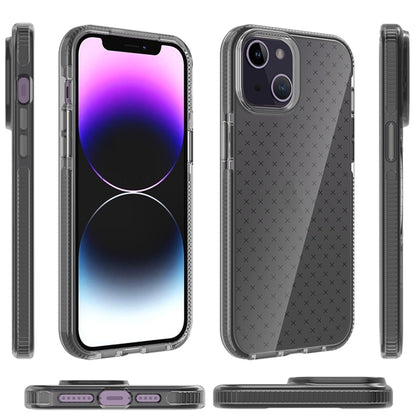 جراب هاتف شفاف من مادة TPU بنمط شبكي، مناسب لأجهزة iPhone 14 وiPhone 14 Plus وiPhone 14 Pro وiPhone 14 Pro Max