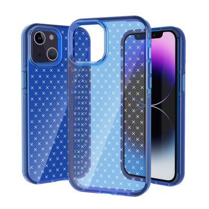 جراب هاتف شفاف من مادة TPU بنمط شبكي، مناسب لأجهزة iPhone 14 وiPhone 14 Plus وiPhone 14 Pro وiPhone 14 Pro Max
