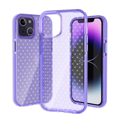 جراب هاتف شفاف من مادة TPU بنمط شبكي، مناسب لأجهزة iPhone 14 وiPhone 14 Plus وiPhone 14 Pro وiPhone 14 Pro Max