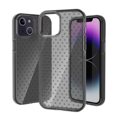 جراب هاتف شفاف من مادة TPU بنمط شبكي، مناسب لأجهزة iPhone 14 وiPhone 14 Plus وiPhone 14 Pro وiPhone 14 Pro Max