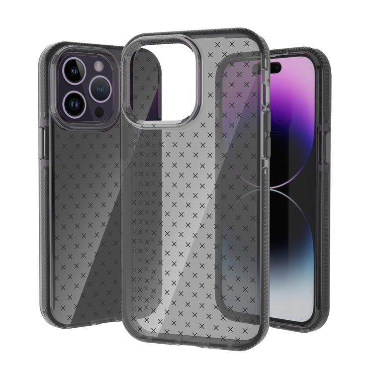 جراب هاتف شفاف من مادة TPU بنمط شبكي، مناسب لأجهزة iPhone 14 وiPhone 14 Plus وiPhone 14 Pro وiPhone 14 Pro Max