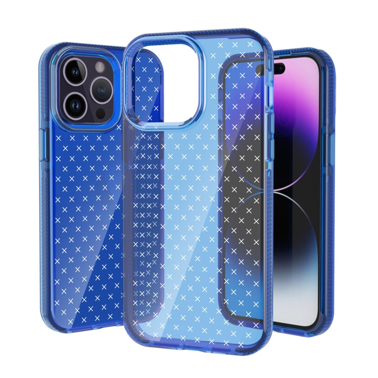 جراب هاتف شفاف من مادة TPU بنمط شبكي، مناسب لأجهزة iPhone 14 وiPhone 14 Plus وiPhone 14 Pro وiPhone 14 Pro Max